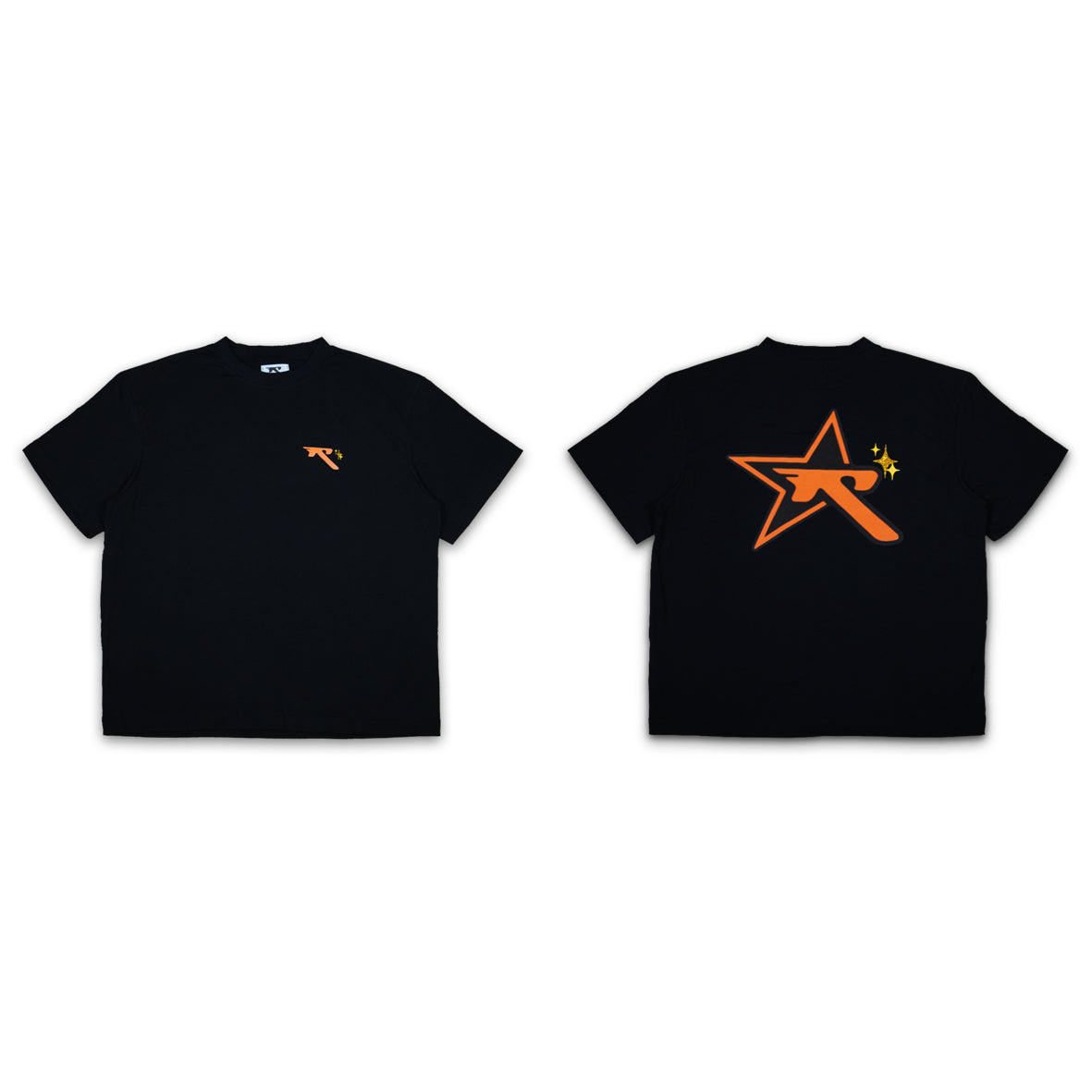 recatevi 'born to shine' black tee