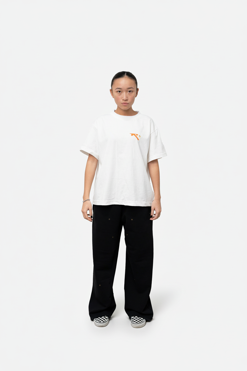 recatevi 'born to shine' white tee