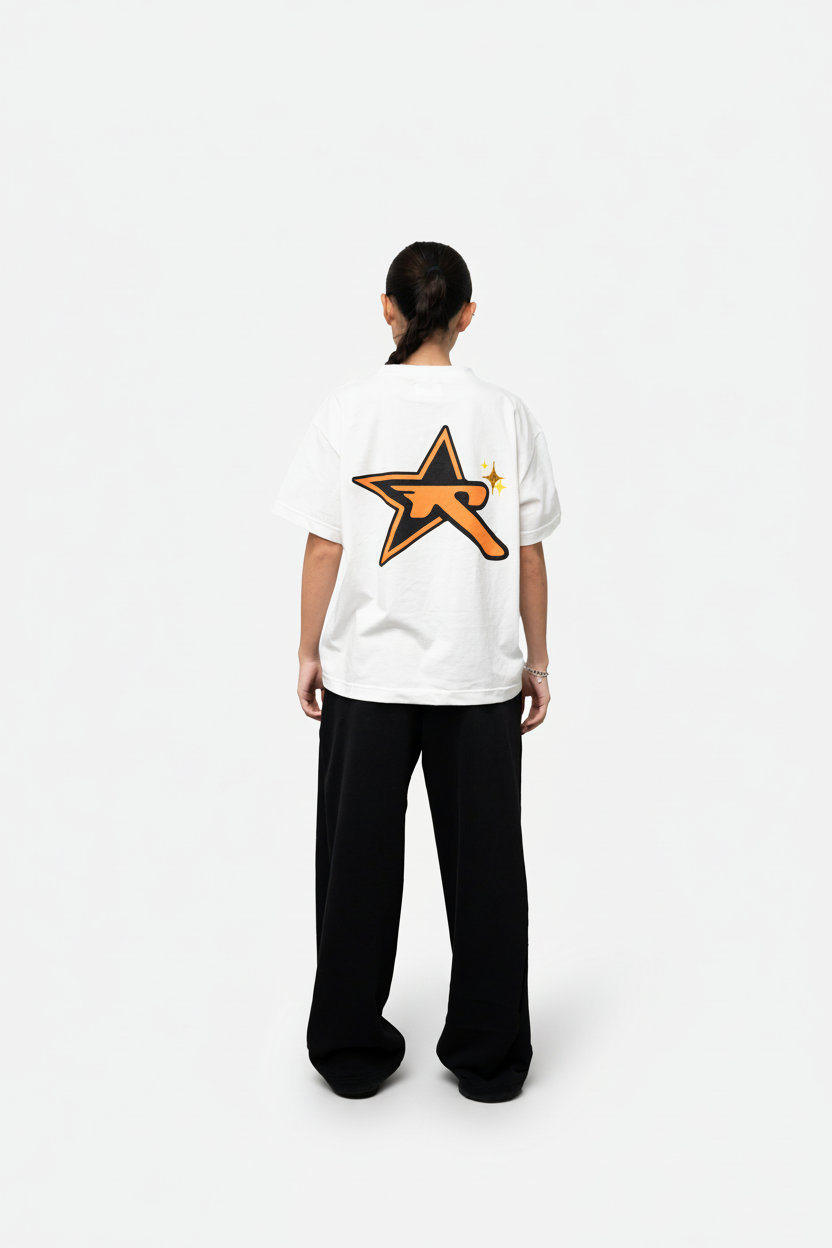 recatevi 'born to shine' white tee