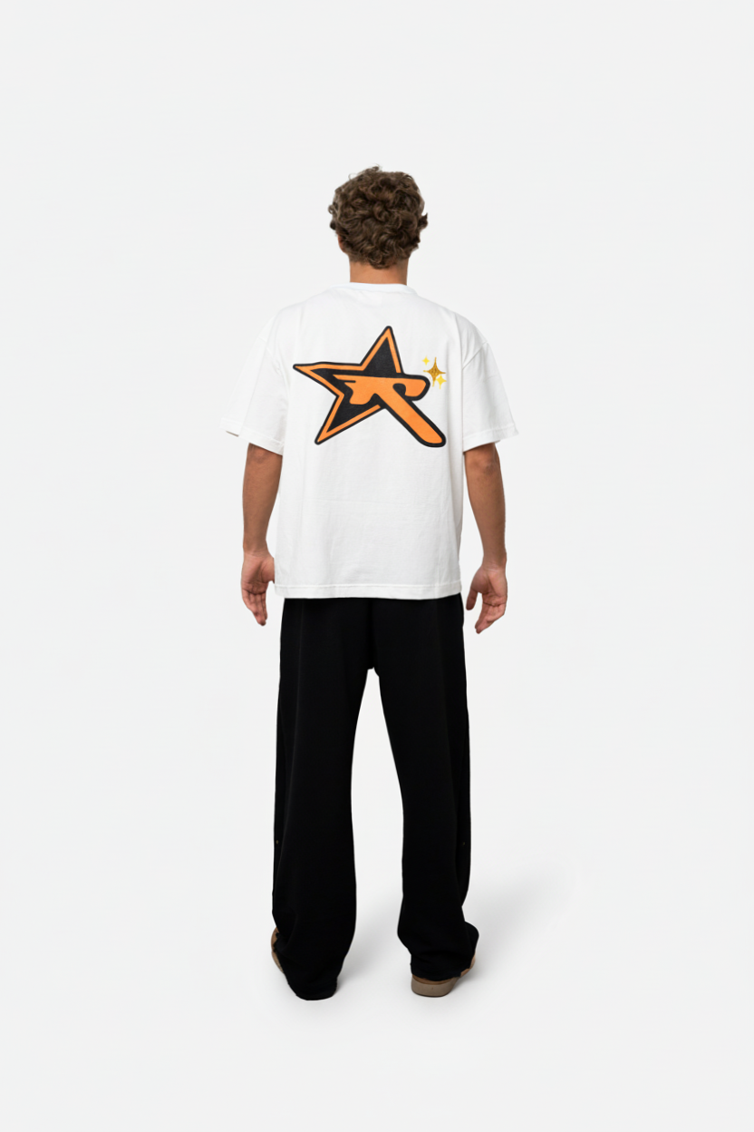 recatevi 'born to shine' white tee